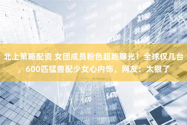 北上策略配资 女团成员粉色超跑曝光！全球仅几台，600匹猛兽配少女心内饰，网友：太狠了